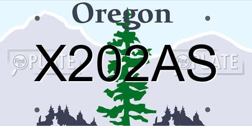 X202AS Oregon License Plate