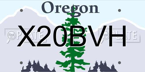 X20BVH Oregon License Plate