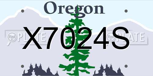 X7024S Oregon License Plate