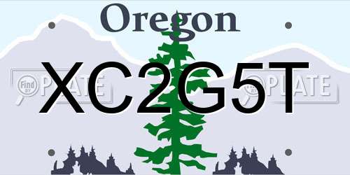 XC2G5T Oregon License Plate
