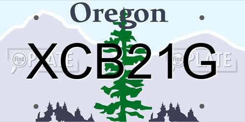 XCB21G Oregon License Plate