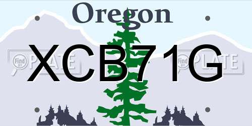 XCB71G Oregon License Plate