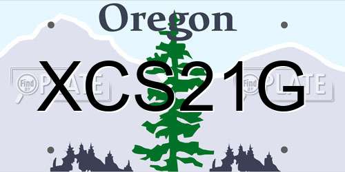 XCS21G Oregon License Plate