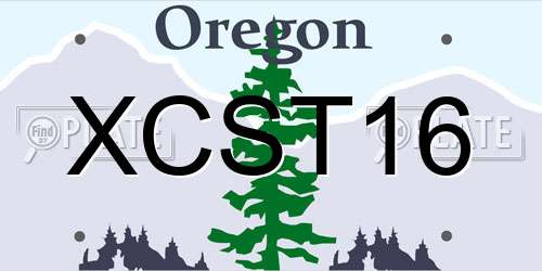 XCST16 Oregon License Plate