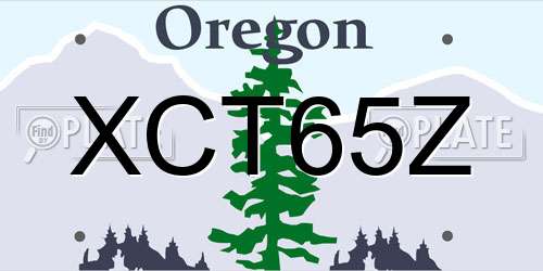 XCT65Z Oregon License Plate