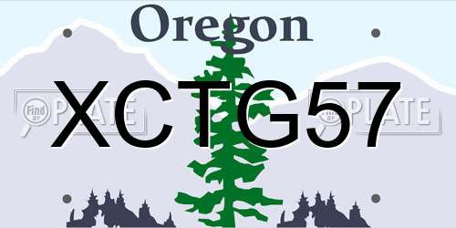 XCTG57 Oregon License Plate