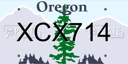 XCX714 Oregon License Plate