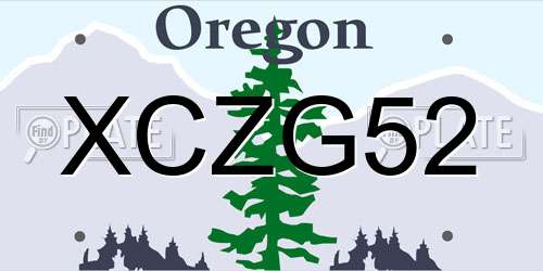 XCZG52 Oregon License Plate