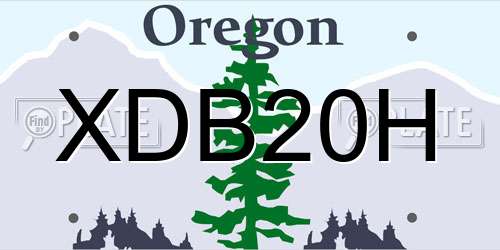 XDB20H Oregon License Plate