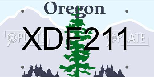 XDF211 Oregon License Plate