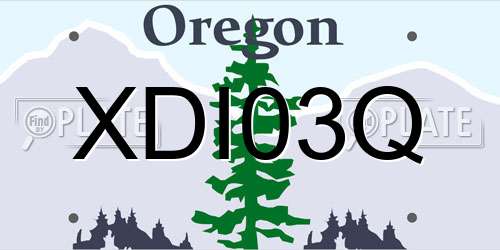 XDI03Q Oregon License Plate