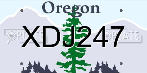 XDJ247 Oregon License Plate