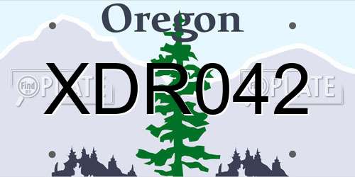 XDR042 Oregon License Plate