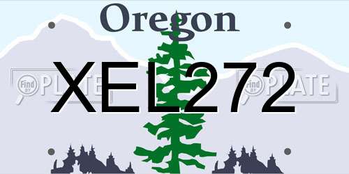 XEL272 Oregon License Plate
