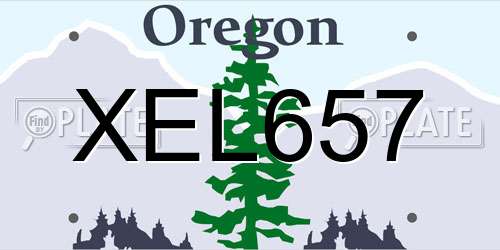 XEL657 Oregon License Plate