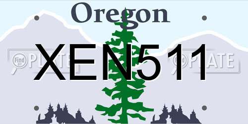 XEN511 Oregon License Plate