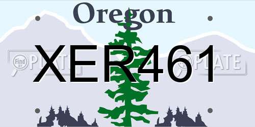 XER461 Oregon License Plate