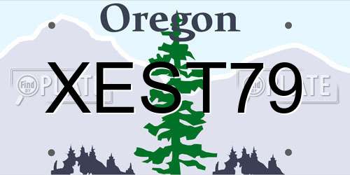 XEST79 Oregon License Plate