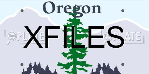XFILES Oregon License Plate