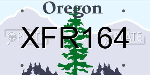 XFR164 Oregon License Plate