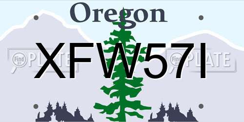 XFW57I Oregon License Plate