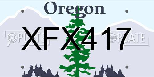 XFX417 Oregon License Plate