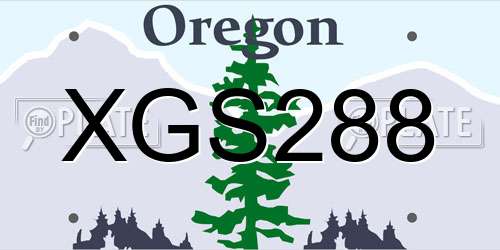 XGS288 Oregon License Plate