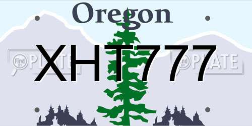 XHT777 Oregon License Plate