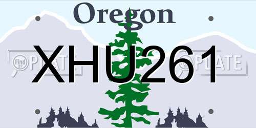 XHU261 Oregon License Plate