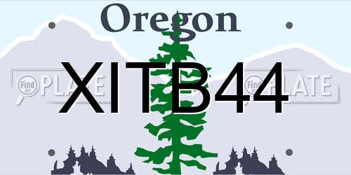 XITB44 Oregon License Plate