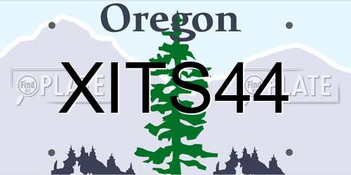 XITS44 Oregon License Plate