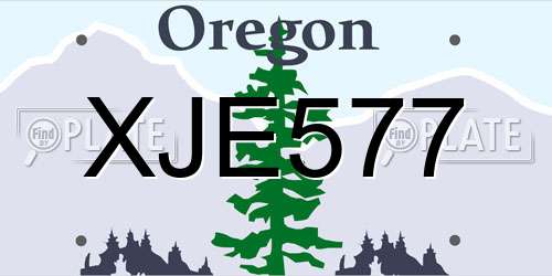 XJE577 Oregon License Plate