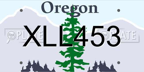 XLL453 Oregon License Plate