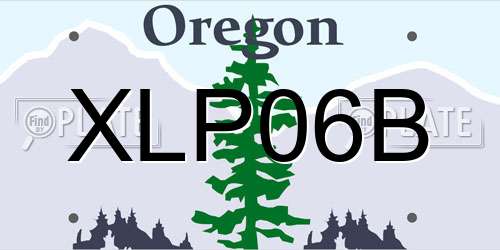 XLP06B Oregon License Plate