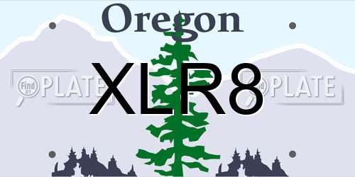 XLR8 Oregon License Plate