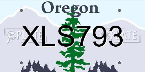 XLS793 Oregon License Plate