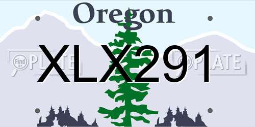 XLX291 Oregon License Plate
