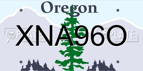 XNA96O Oregon License Plate