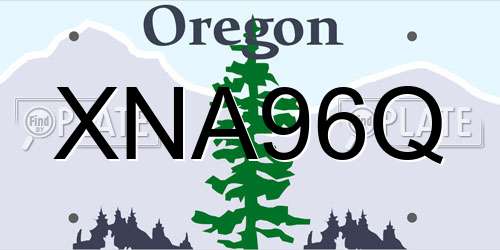 XNA96Q Oregon License Plate