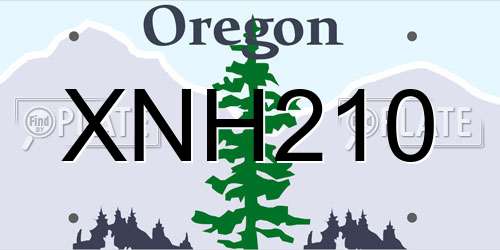 XNH210 Oregon License Plate