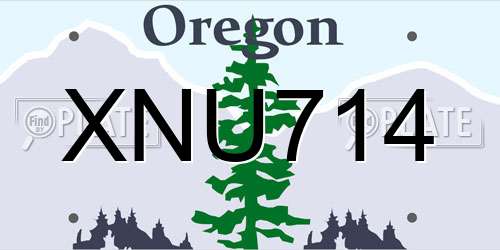XNU714 Oregon License Plate