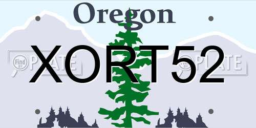 XORT52 Oregon License Plate