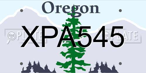 XPA545 Oregon License Plate
