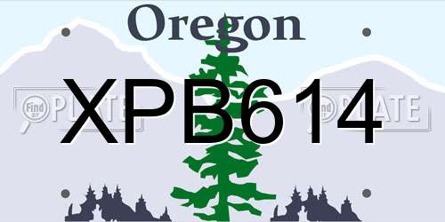 XPB614 Oregon License Plate