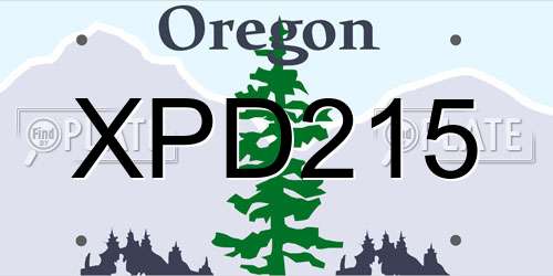 XPD215 Oregon License Plate