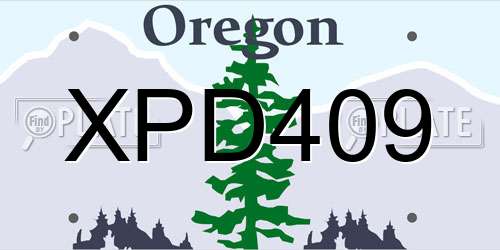 XPD409 Oregon License Plate