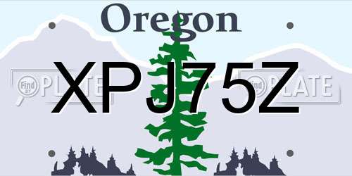 XPJ75Z Oregon License Plate