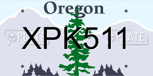 XPK511 Oregon License Plate