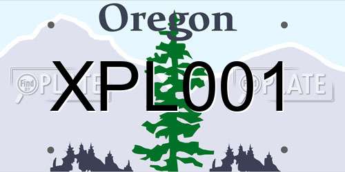 XPL001 Oregon License Plate
