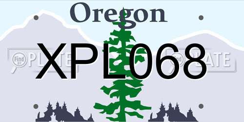 XPL068 Oregon License Plate